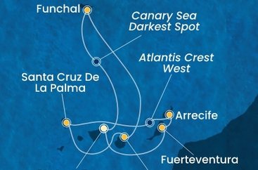 Španielsko, Portugalsko z Tenerife na lodi Costa Pacifica