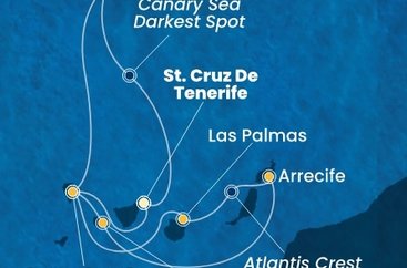 Španielsko, La Gomera, Portugalsko z Tenerife na lodi Costa Fortuna