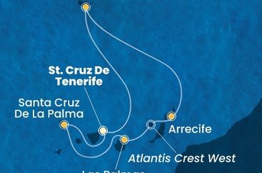 Španielsko, Portugalsko z Tenerife na lodi Costa Smeralda