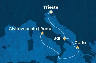 Taliansko, Grécko z Trieste na lodi Costa Deliziosa