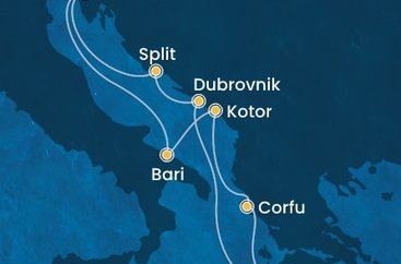 Taliansko, Čierna Hora, Grécko, Chorvátsko z Trieste na lodi Costa Deliziosa Taliansko, Čierna Hora, Grécko, Chorvátsko z Trieste na lodi Costa Deliziosa