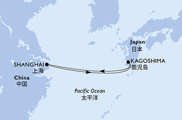 Čína, Japonsko zo Šanghaja na lodi MSC Bellissima