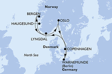 Dánsko, Nemecko, Nórsko, Oslo z Kodaně na lodi MSC Magnifica Dánsko, Nemecko, Nórsko, Oslo z Kodaně na lodi MSC Magnifica