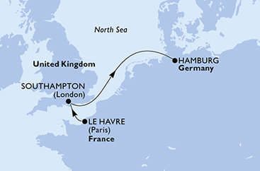 Francie, Veľká Británia, Nemecko z Le Havre na lodi MSC Preziosa Francie, Veľká Británia, Nemecko z Le Havre na lodi MSC Preziosa