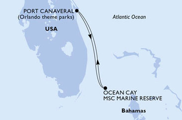 USA, Bahamy z Port Canaveralu na lodi MSC Grandiosa