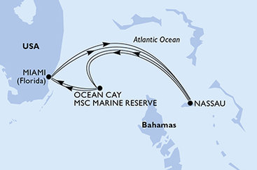 USA, Bahamy z Miami na lodi MSC Seaside