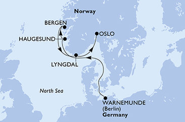Nemecko, Nórsko, Oslo z Warnemünde na lodi MSC Magnifica