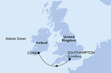Veľká Británia, Írsko zo Southamptonu na lodi MSC Virtuosa