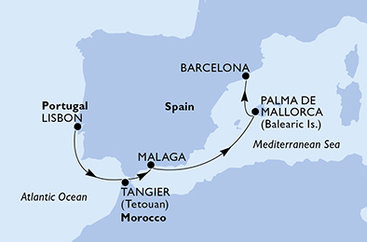 Portugalsko, Maroko, Španielsko z Lisabonu na lodi MSC Seaview