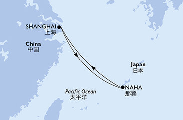 Čína, Japonsko zo Šanghaja na lodi MSC Bellissima