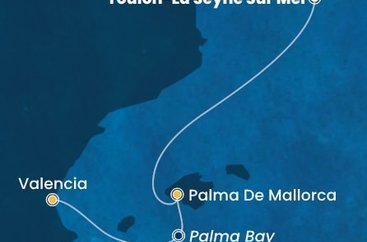 Francúzsko, Španielsko z Toulonu na lodi Costa Pacifica