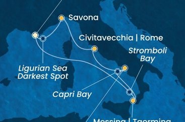 Francúzsko, , Taliansko z Toulonu na lodi Costa Fascinosa