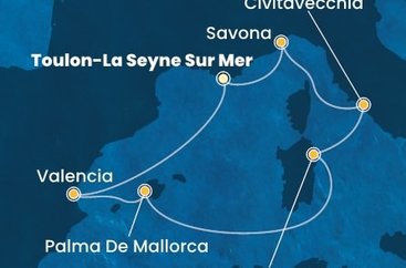 Francúzsko, Španielsko, Taliansko z Toulonu na lodi Costa Pacifica