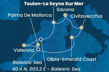 Francúzsko, Španielsko, Taliansko z Toulonu na lodi Costa Pacifica