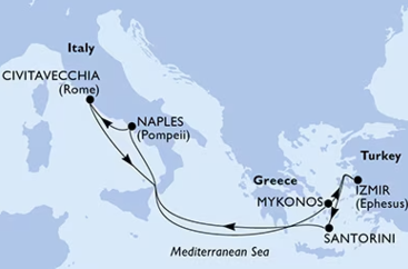 Všetky cesty vedú do Ríma, aj na lodi MSC Divina