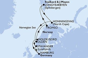Nórskymi fjordmi až k Špicbergom na lodi MSC Preziosa