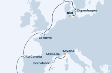 Obeplávajte s nami Európu na lodi Costa Diadema