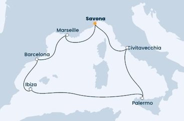  Krásy Stredomoria na lodi Costa Toscana
