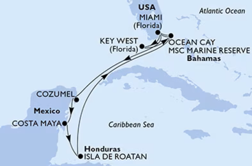 Z Miami do Mexika a cez Bahamy späť na lodi MSC Magnifica