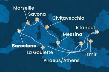 Z Barcelony až do Istanbulu a spät na Costa Fortuna