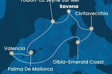 Za jesenným slnkom do Stredomoria na Costa Pacifica