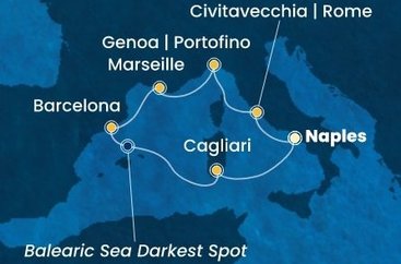 Z Neapola do Barcelony a späť na Costa Smeralda