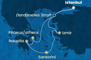 Veľký okruh Egejským morom na Costa Pacifica